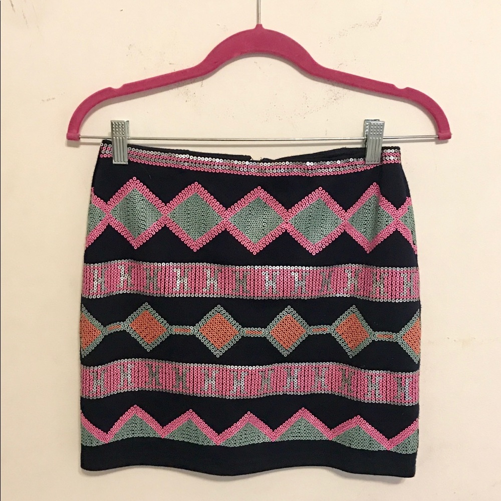 Embellished Mini Skirt